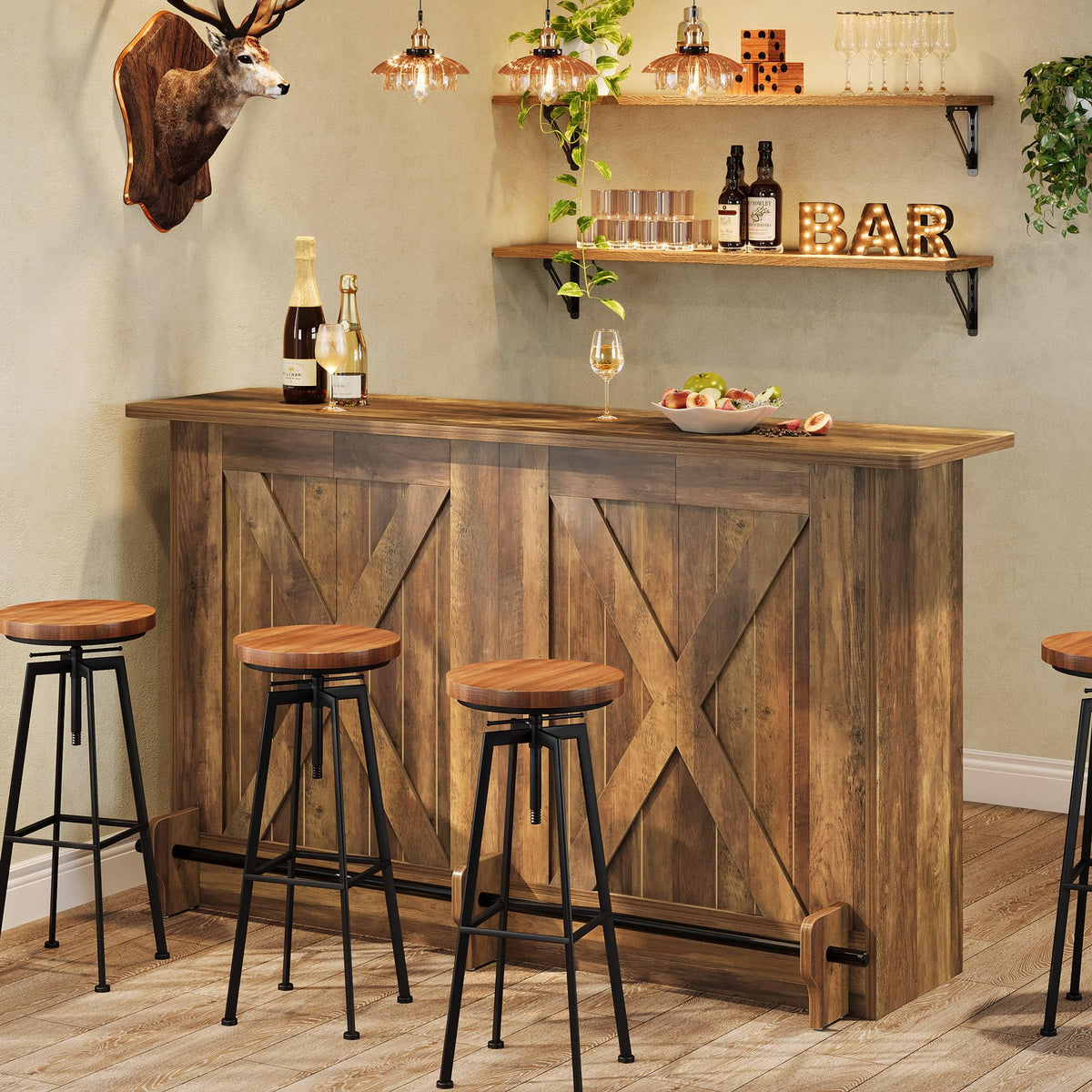 Narrow Bar Table with Storage