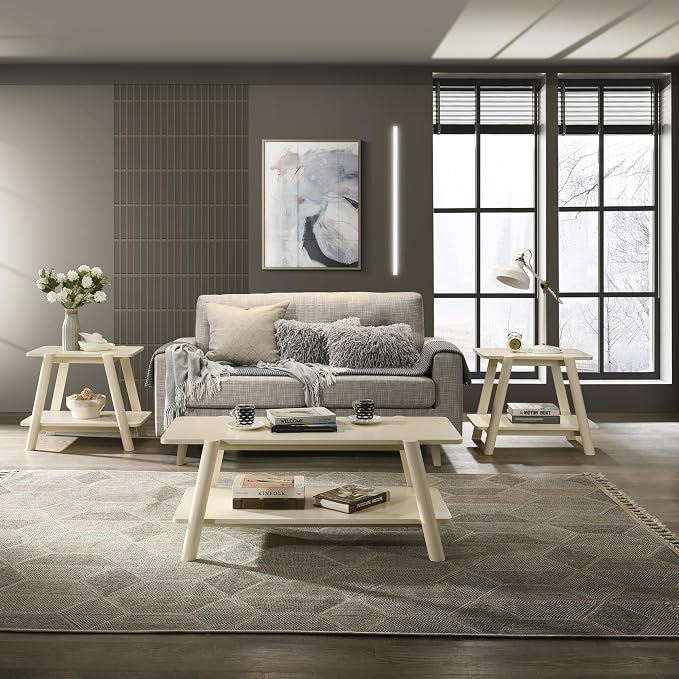 Mid-Century Modern 3-Piece Coffee Table Set