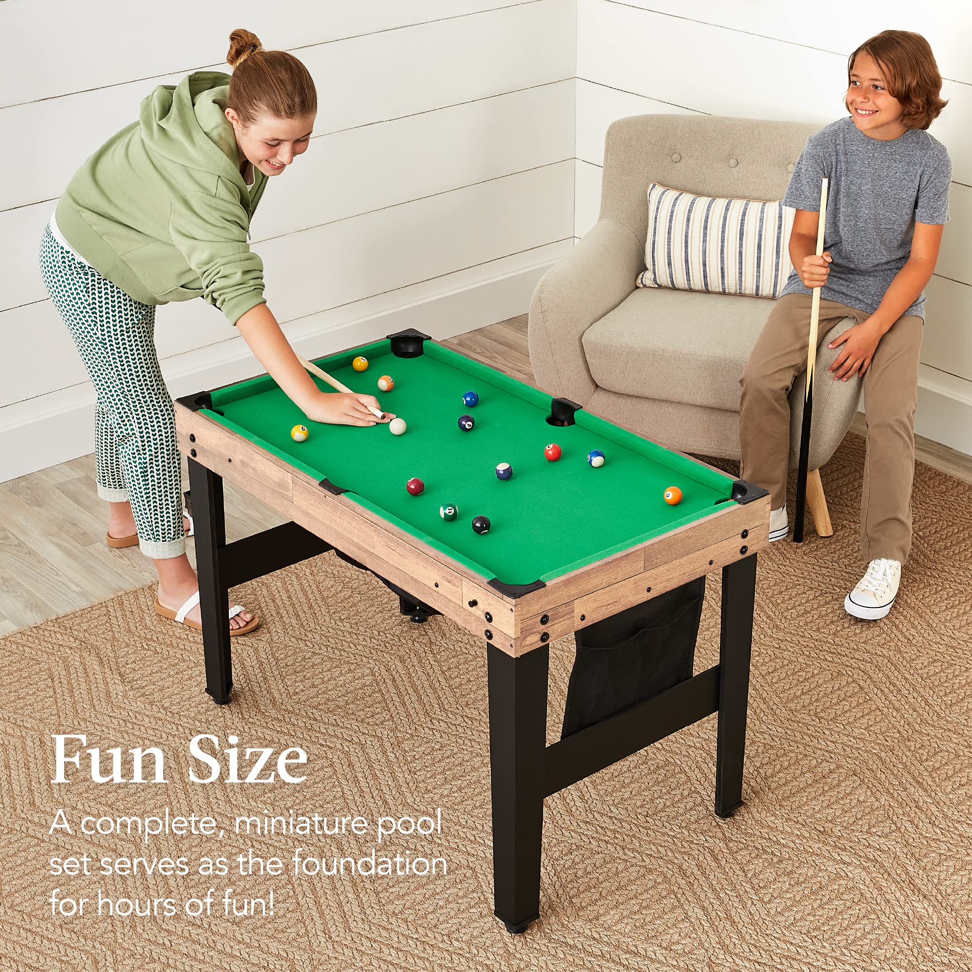 Best Choice Products 13-in-1 Combo Game Table Set w/Ping Pong, Foosball, Basketball, Air Hockey, Sling Puck, Archery, Shuffleboard - Walnut