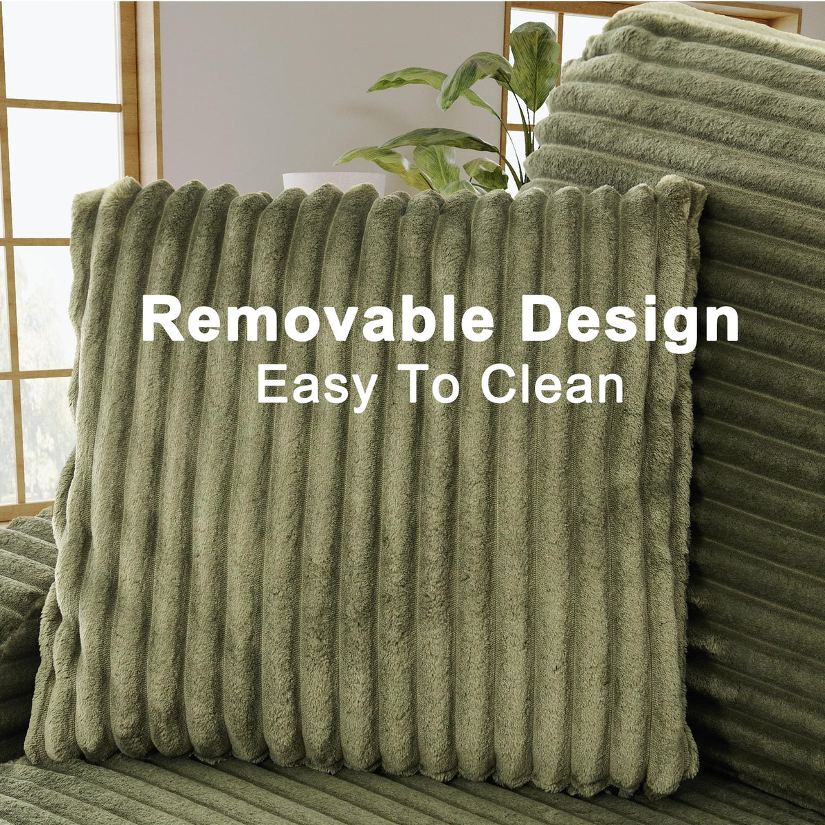 Corduroy Three-Seater Sofa