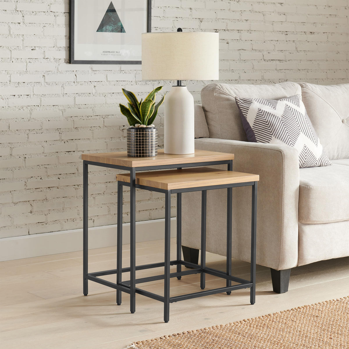 Oak Nesting End Tables
