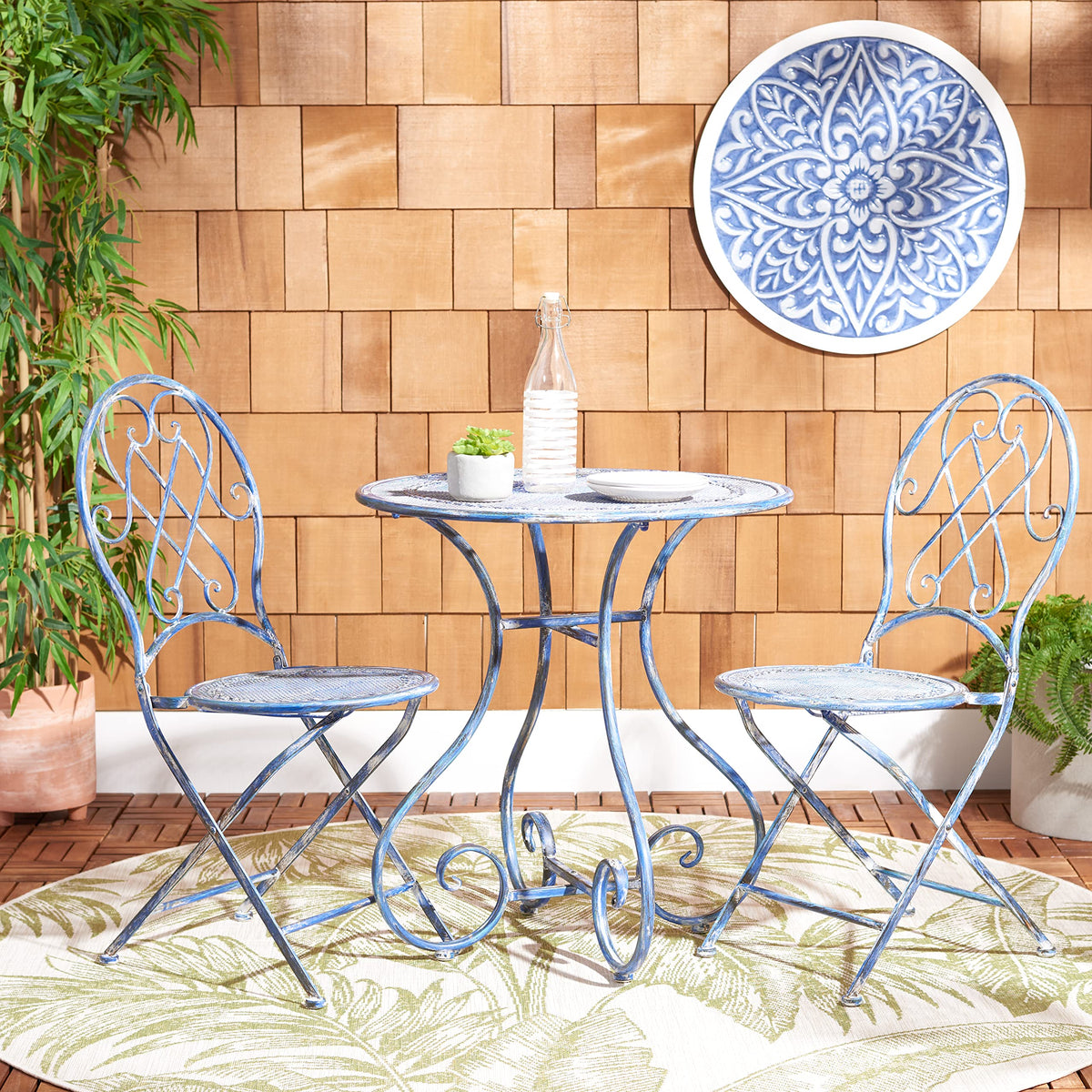 3-Piece Metal Patio Bistro Set