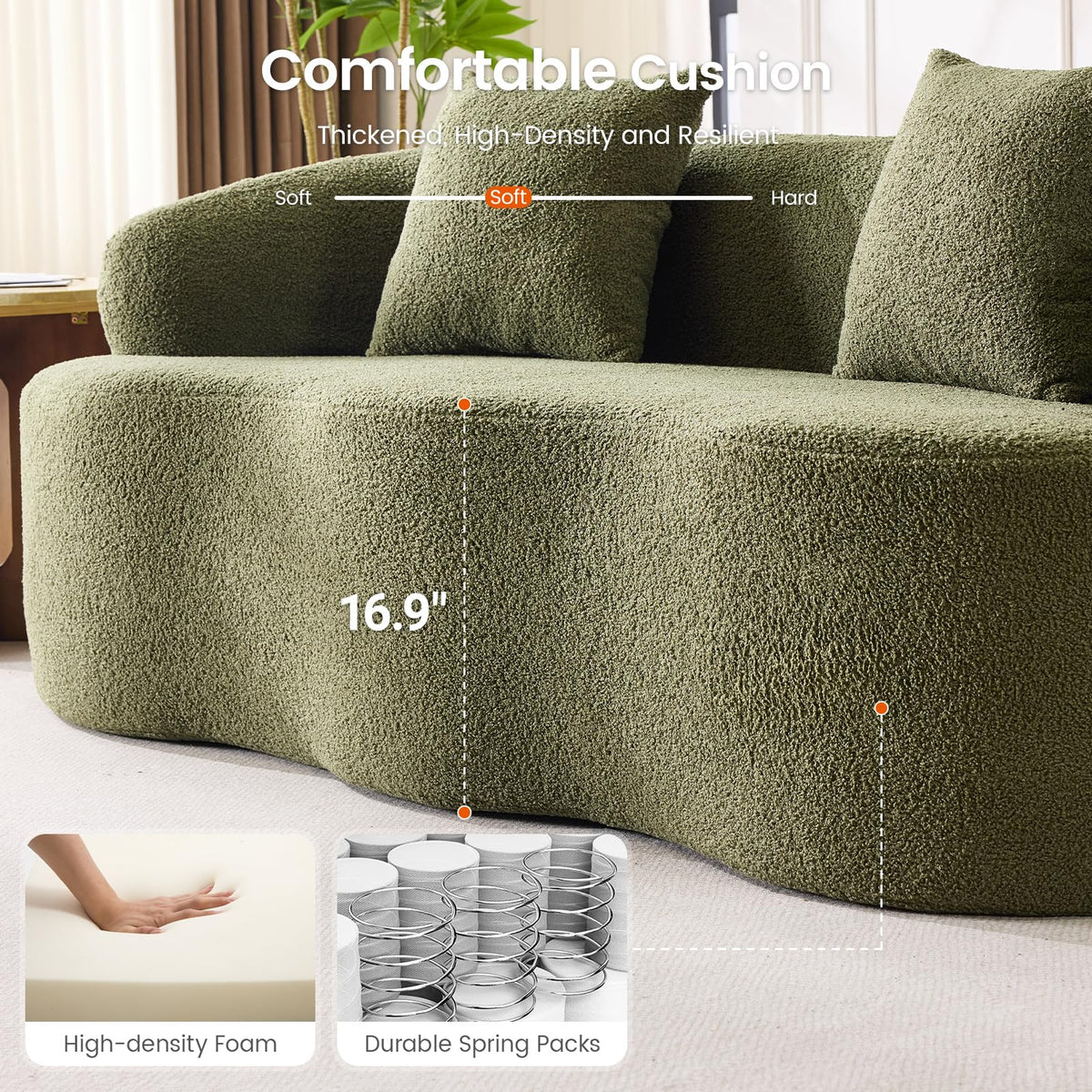 Curved Teddy Loveseat