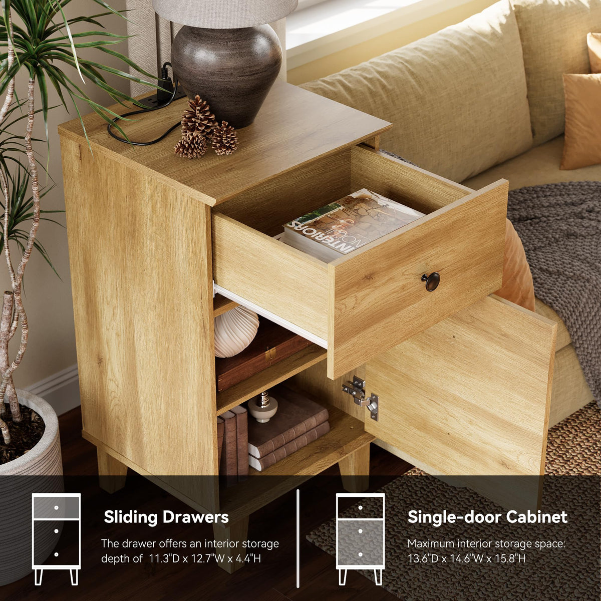 Charging Nightstands, Set of 2