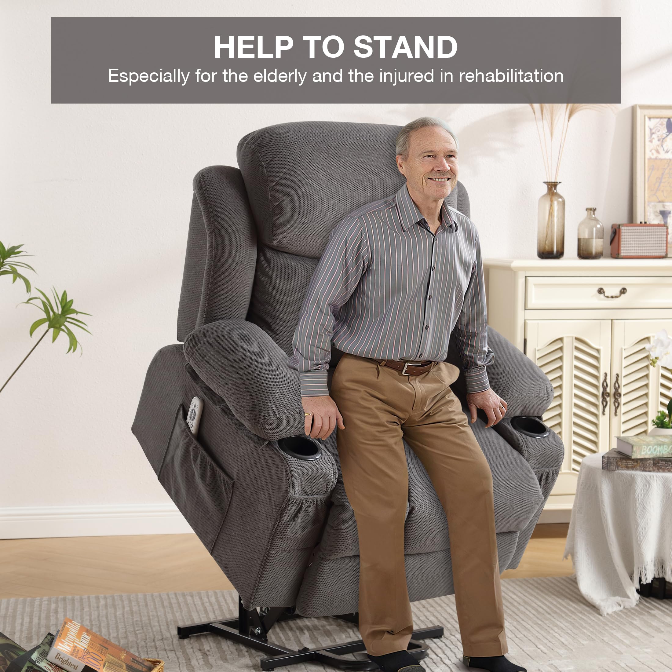 Power Lift Recliner Chair with Massage & Heat