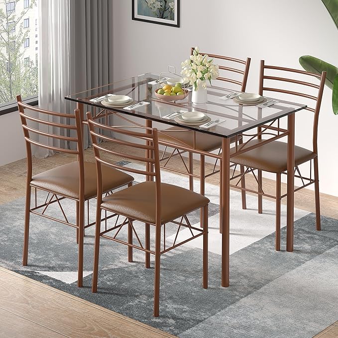 5-Piece Dining Table Set for 4