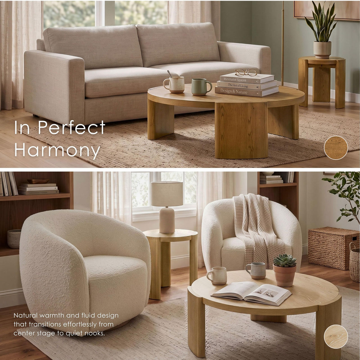Round Oak Coffee Table