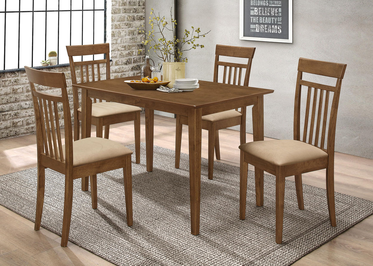 Coaster Robles 5-Piece Wood Rectangular Dining Table Set Chestnut 150430