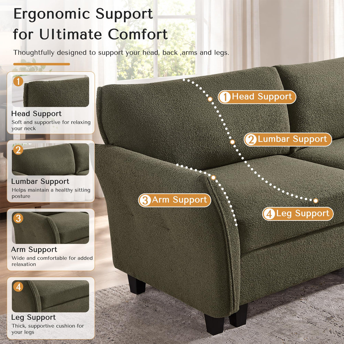 Modern Storage Loveseat