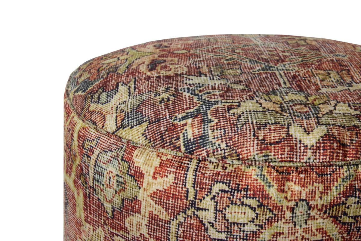 Spice Red Vintage Pouf
