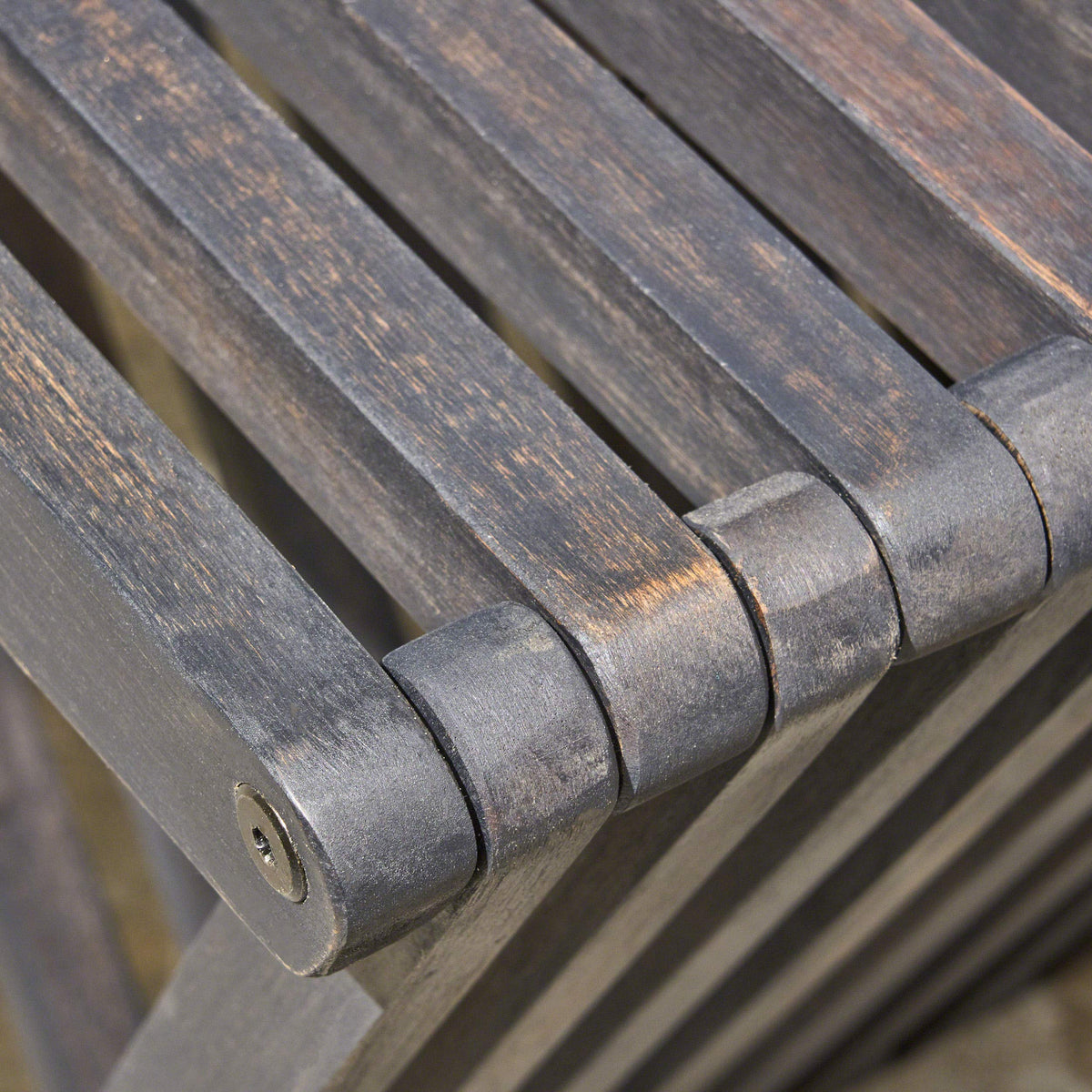 Dark Gray Acacia Outdoor Bench