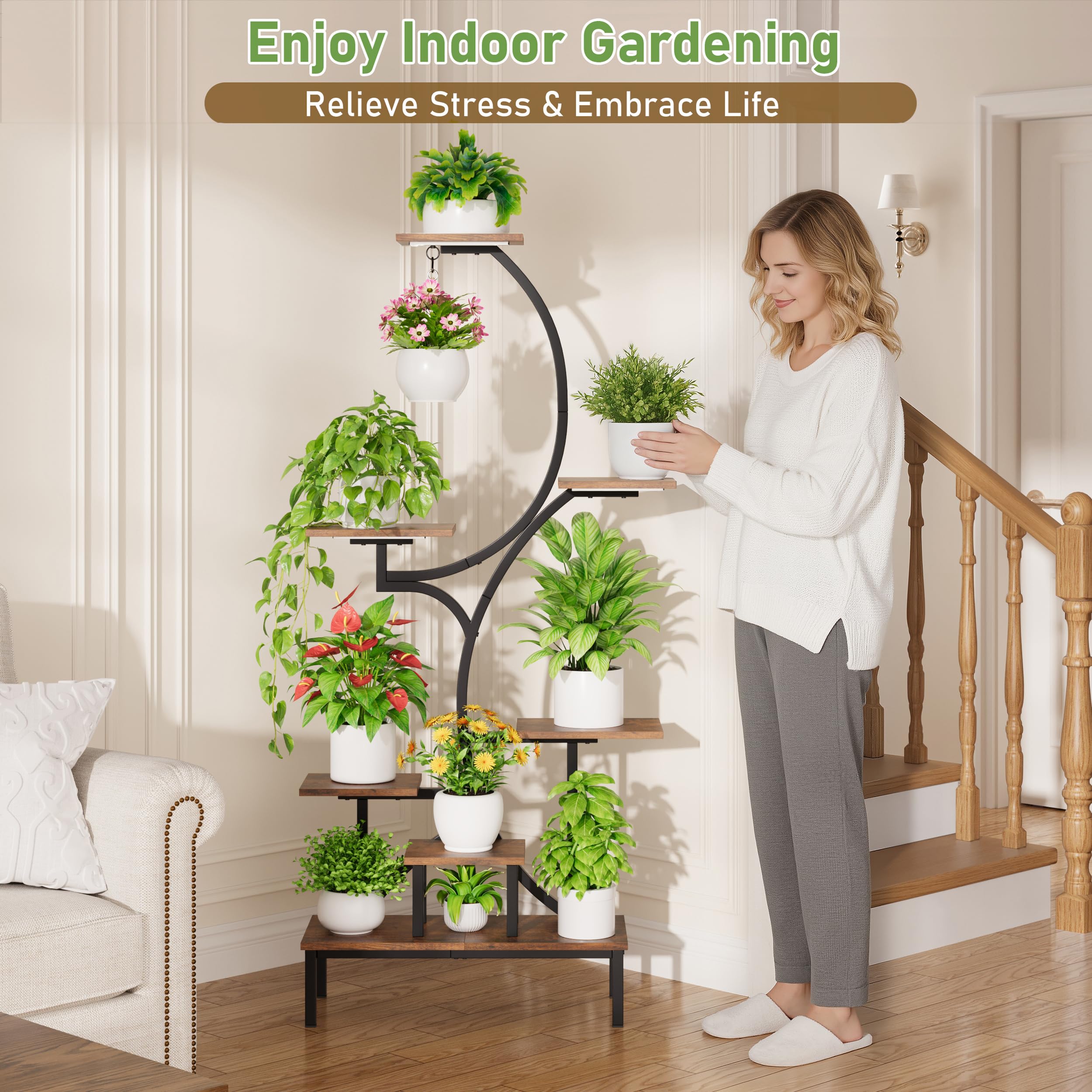 7-Tier Plant Stand with Grow Lights