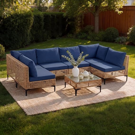 7-Piece Outdoor Sectional Sofa Set