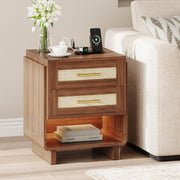 Farmhouse LED Charging Nightstand