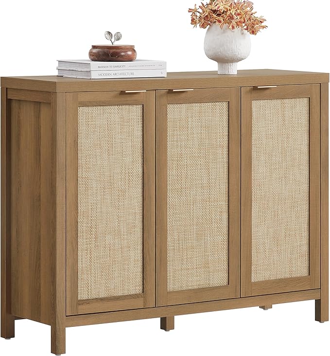 Rattan Buffet Cabinet with Storage
