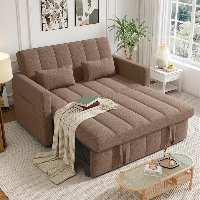 3-in-1 Convertible Loveseat Sofa Bed