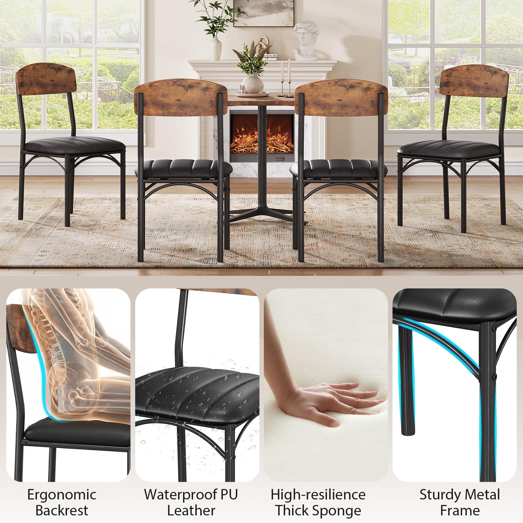 Upholstered Dining Chairs Set of 4