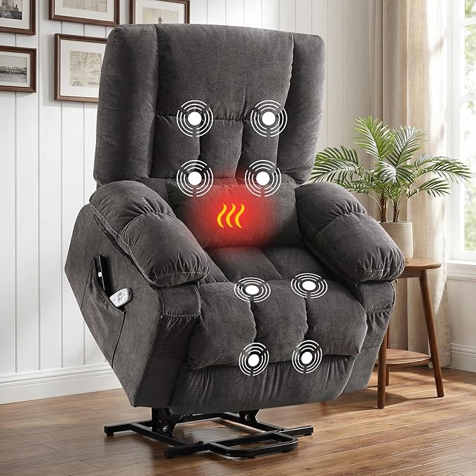 Power Lift Recliner Chair with Massage & Heat