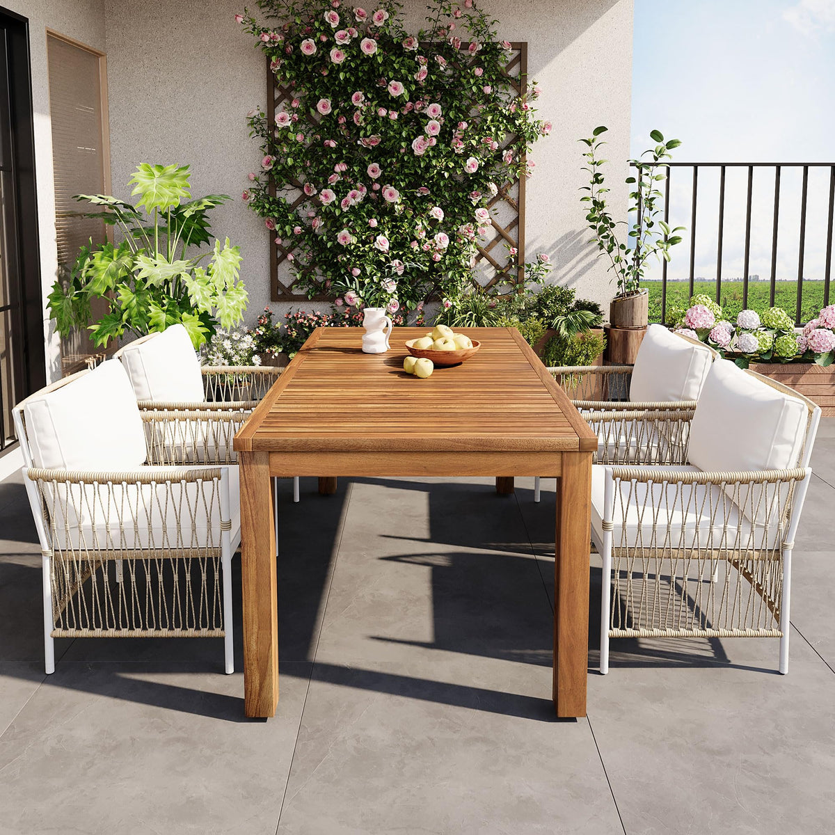 5-Piece Acacia Patio Dining Set
