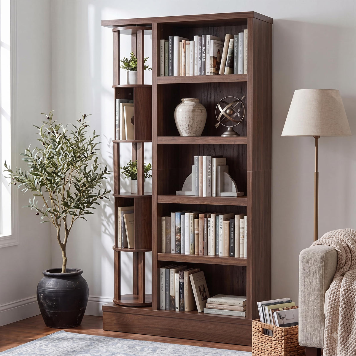 5-Tier Rotating Bookcase