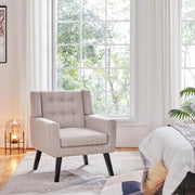 Mid-Century Button Tufted Accent Chair