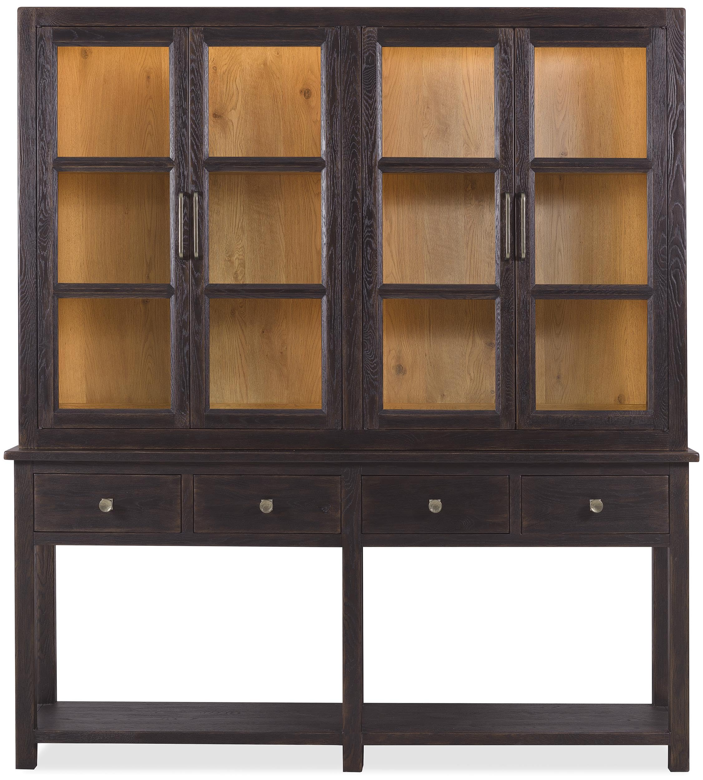 Hooker Driftwood Display Sideboard in Black Wood Furniture
