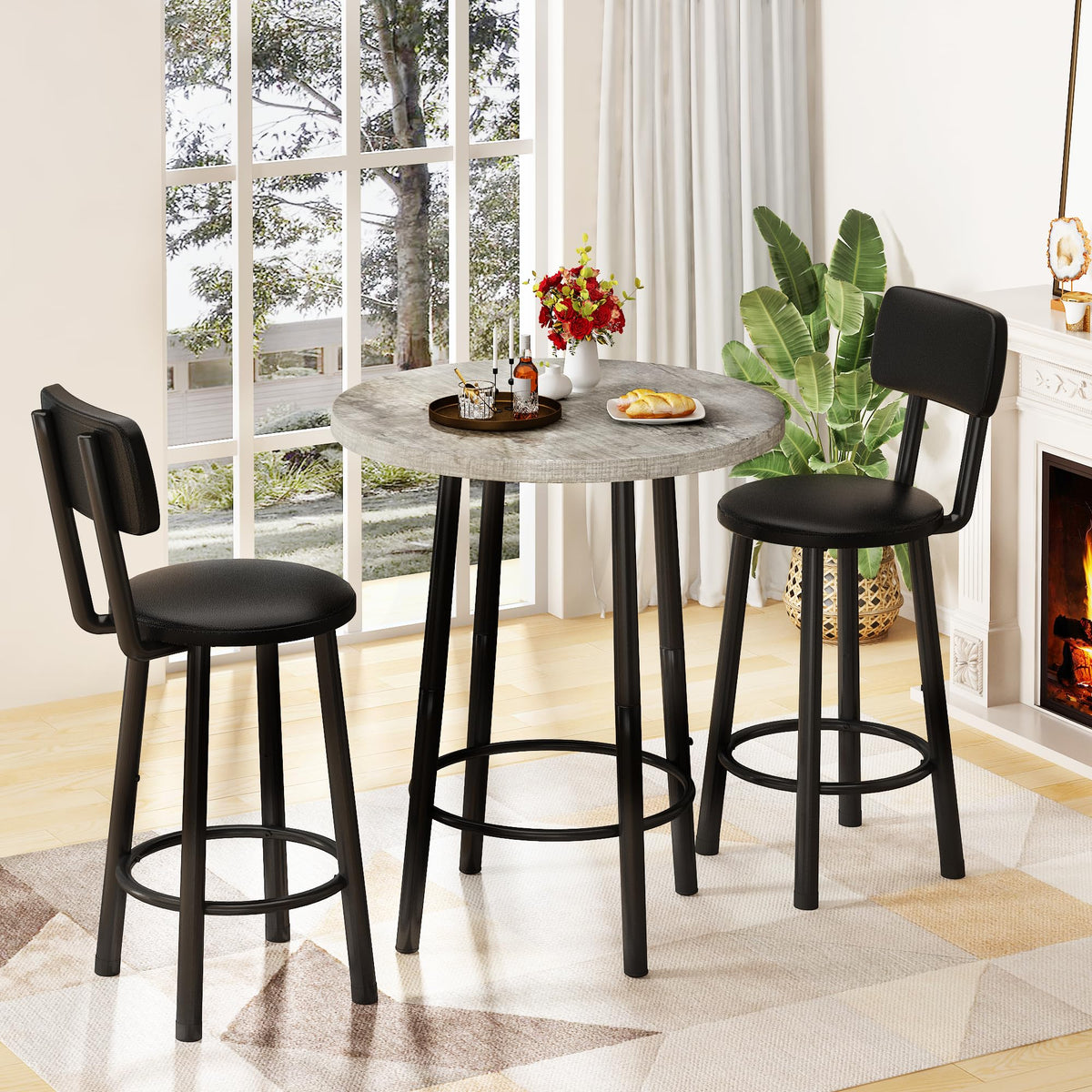 3-Piece Modern Pub Table Set