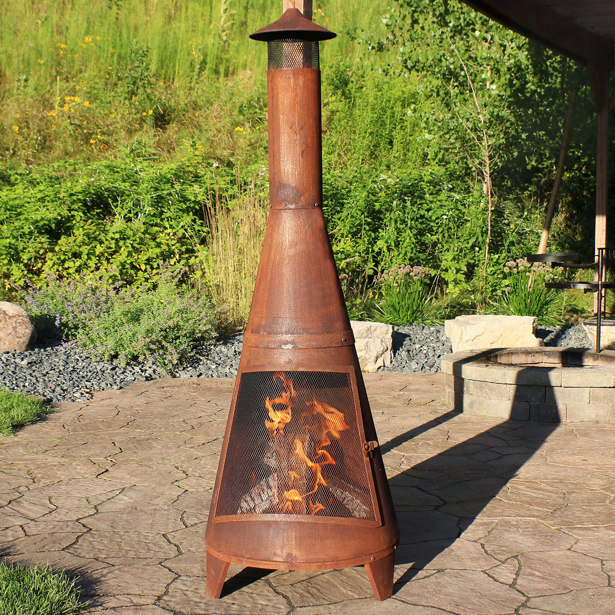 Steel Wood-Burning Chiminea