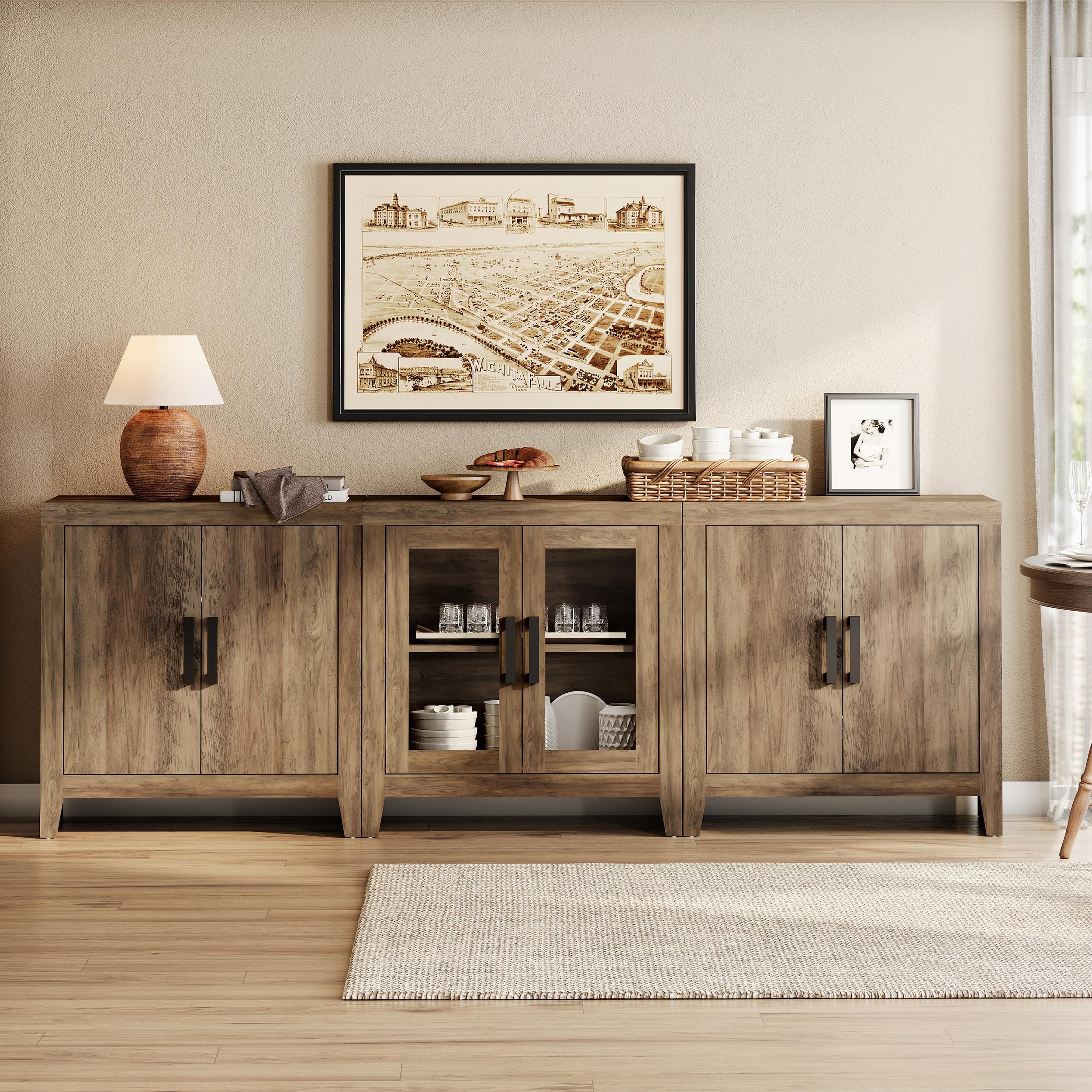 3-Piece Modular Farmhouse TV Stand