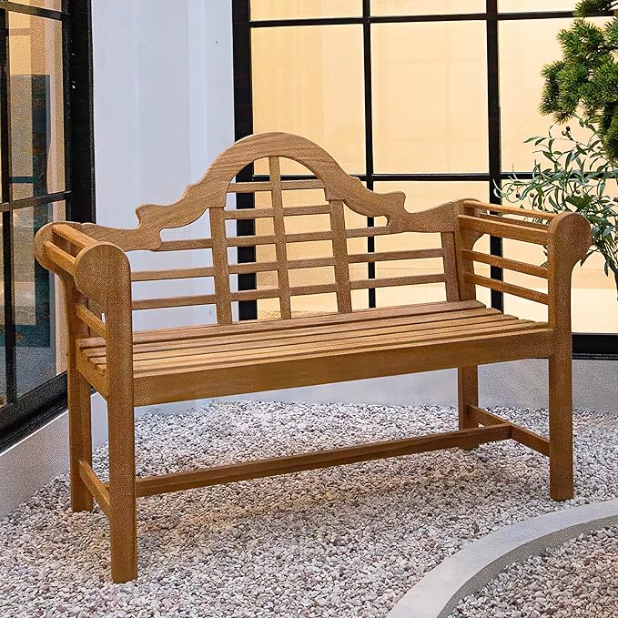 Lutyens 4-Foot Teak Wood Garden Bench