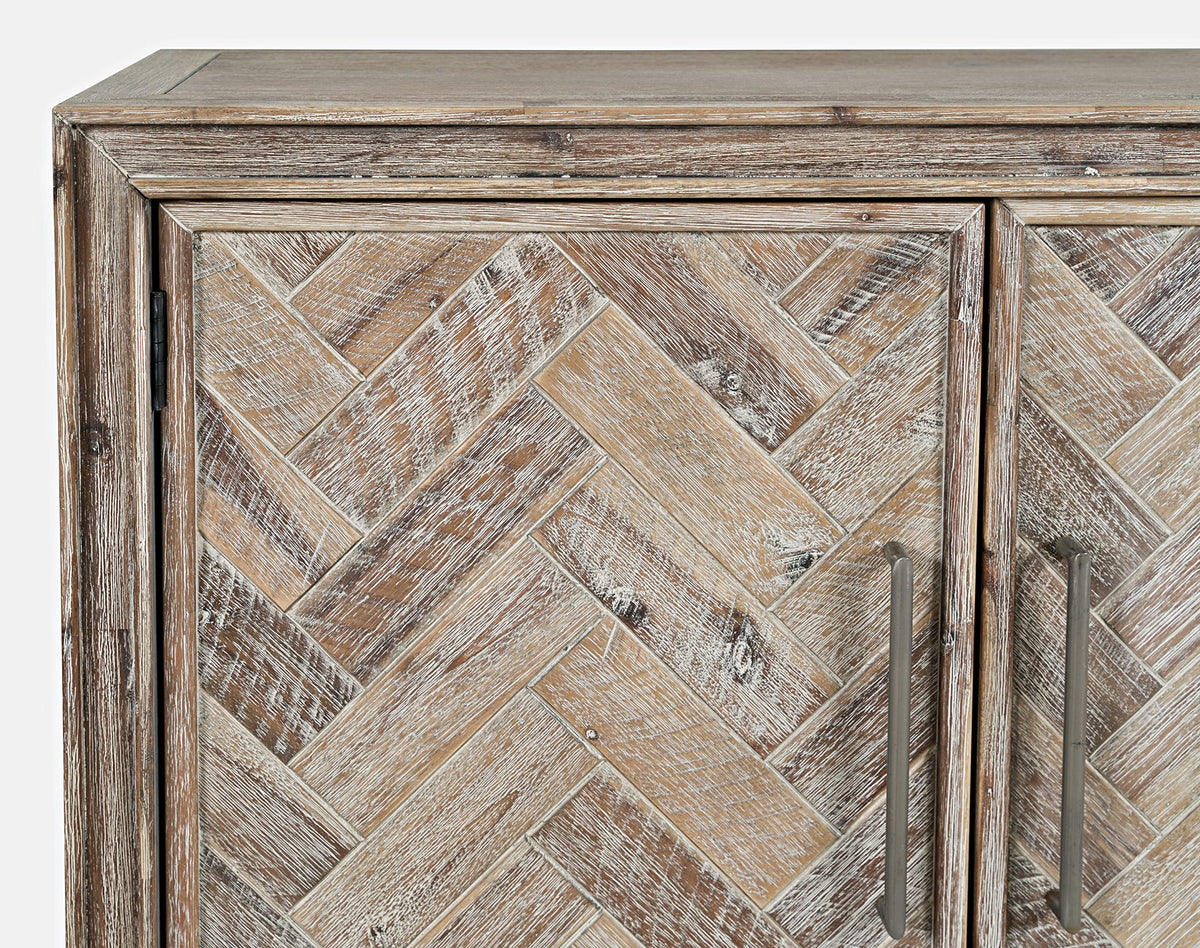 Gray Two-Door Accent Chest