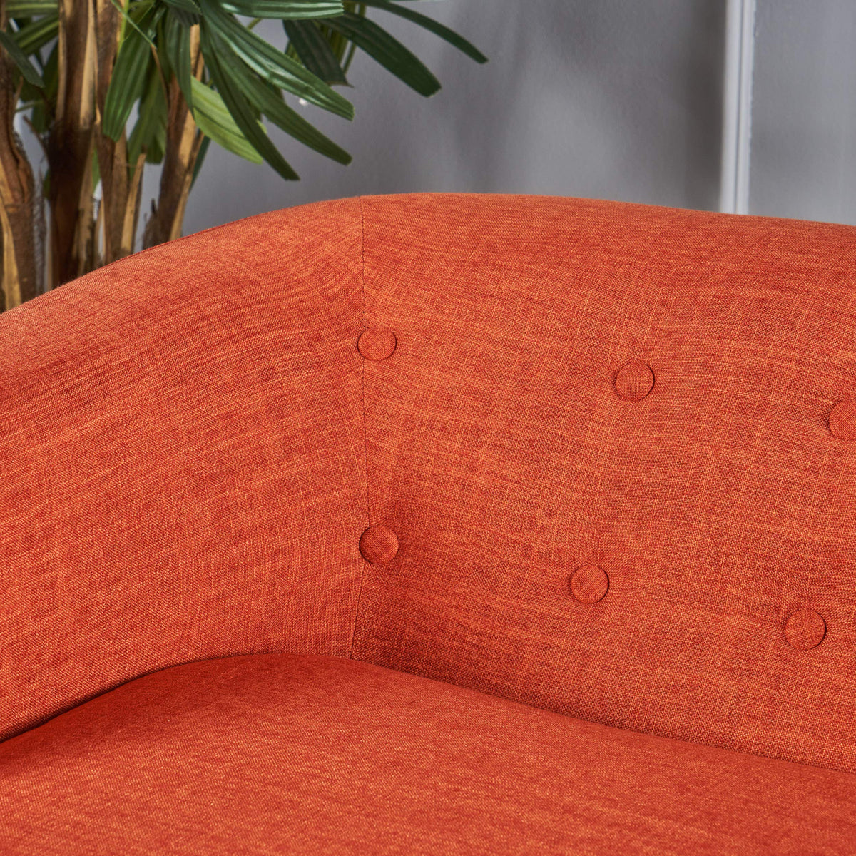 Mid-Century Orange Loveseat