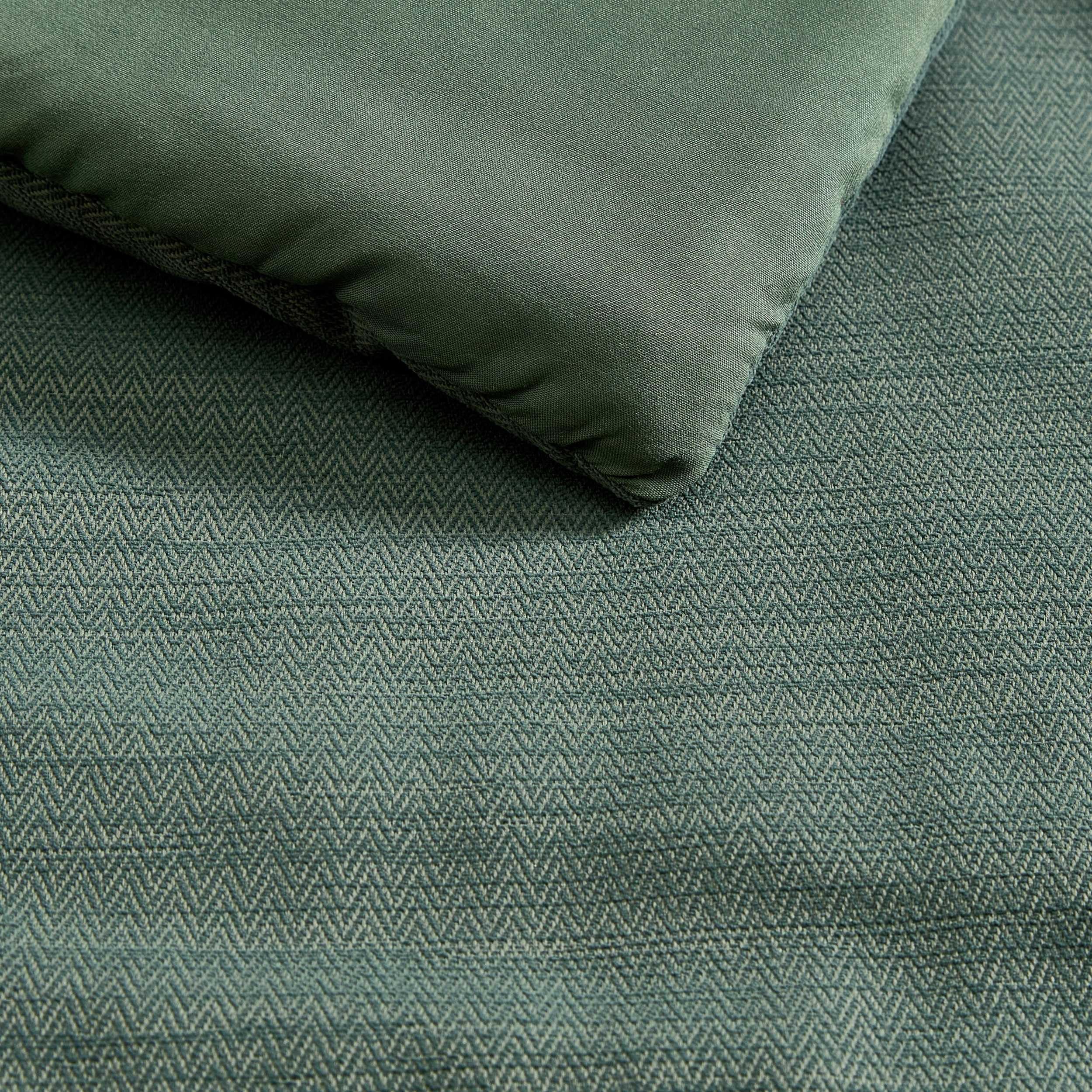 Nautica - Queen Comforter Set, Soft & Smooth Reversible Micro Chevron Woven Bedding w/Matching Pillowcases, 3 Piece Bed Sets (Herringbone Chenille Green)