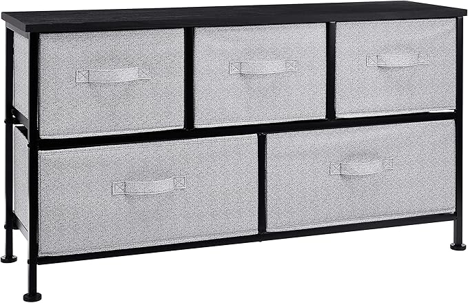 5-Drawer Wide Fabric Storage Organizer