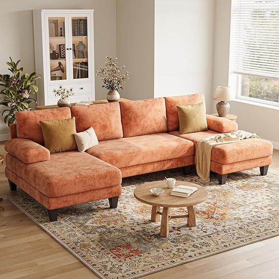 U-Shaped Sectional Sofa 112 Inch