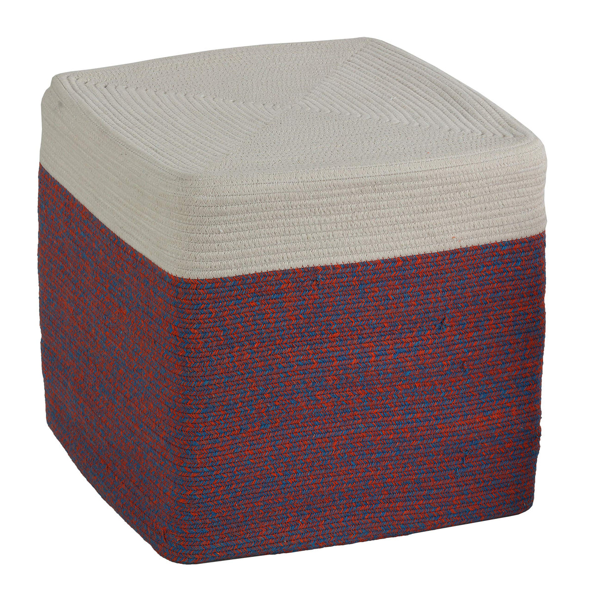 Square Cotton Rope Pouf Ottoman