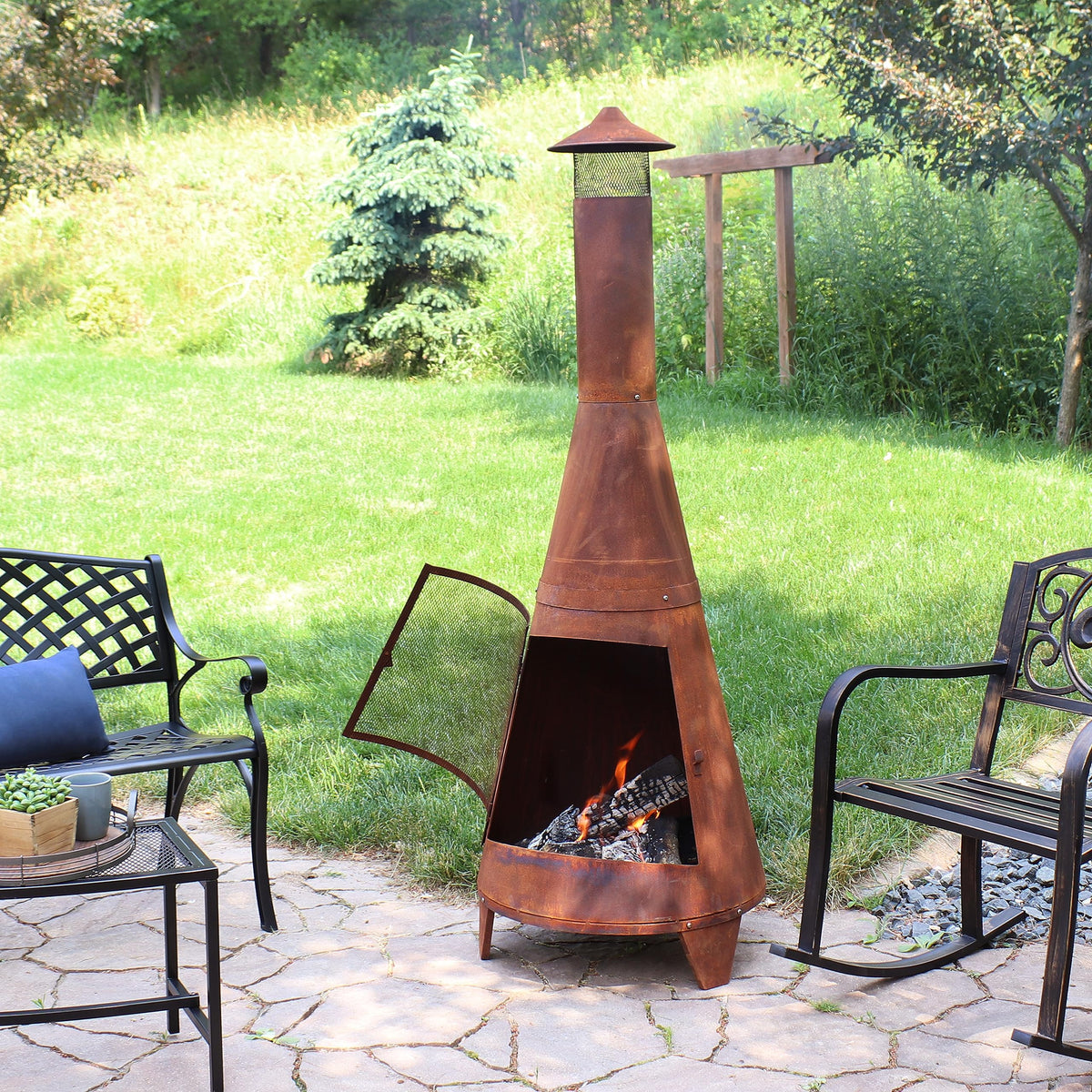 Steel Wood-Burning Chiminea