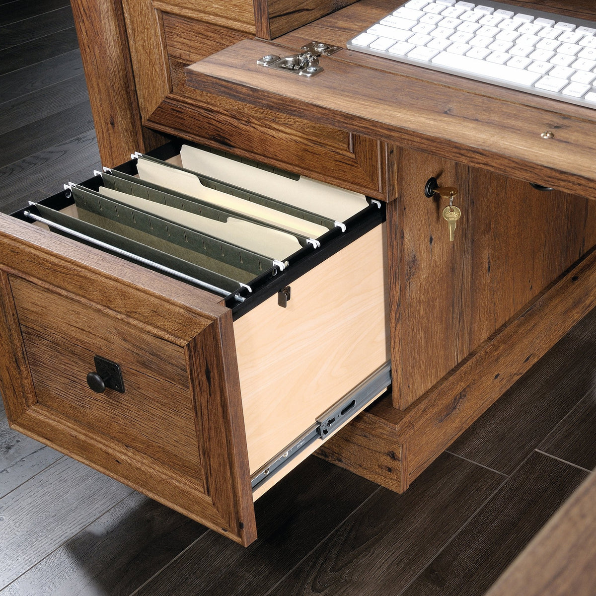 L-Shaped Desk with Drawers