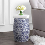 Chinoiserie Ceramic Drum Garden Stool – Blue & White