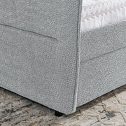Ball & Cast Queen Size Daybed with Storage Drawers, Upholstered Day Bed Frame with Wood Slats Supports, No Box Spring Needed,Easy Assembly,Boucle Fabric,Grey