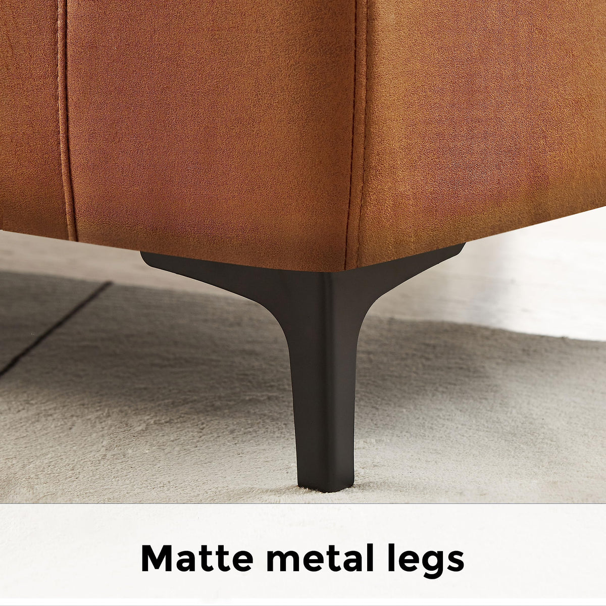 Faux Leather Reversible Chaise Sofa