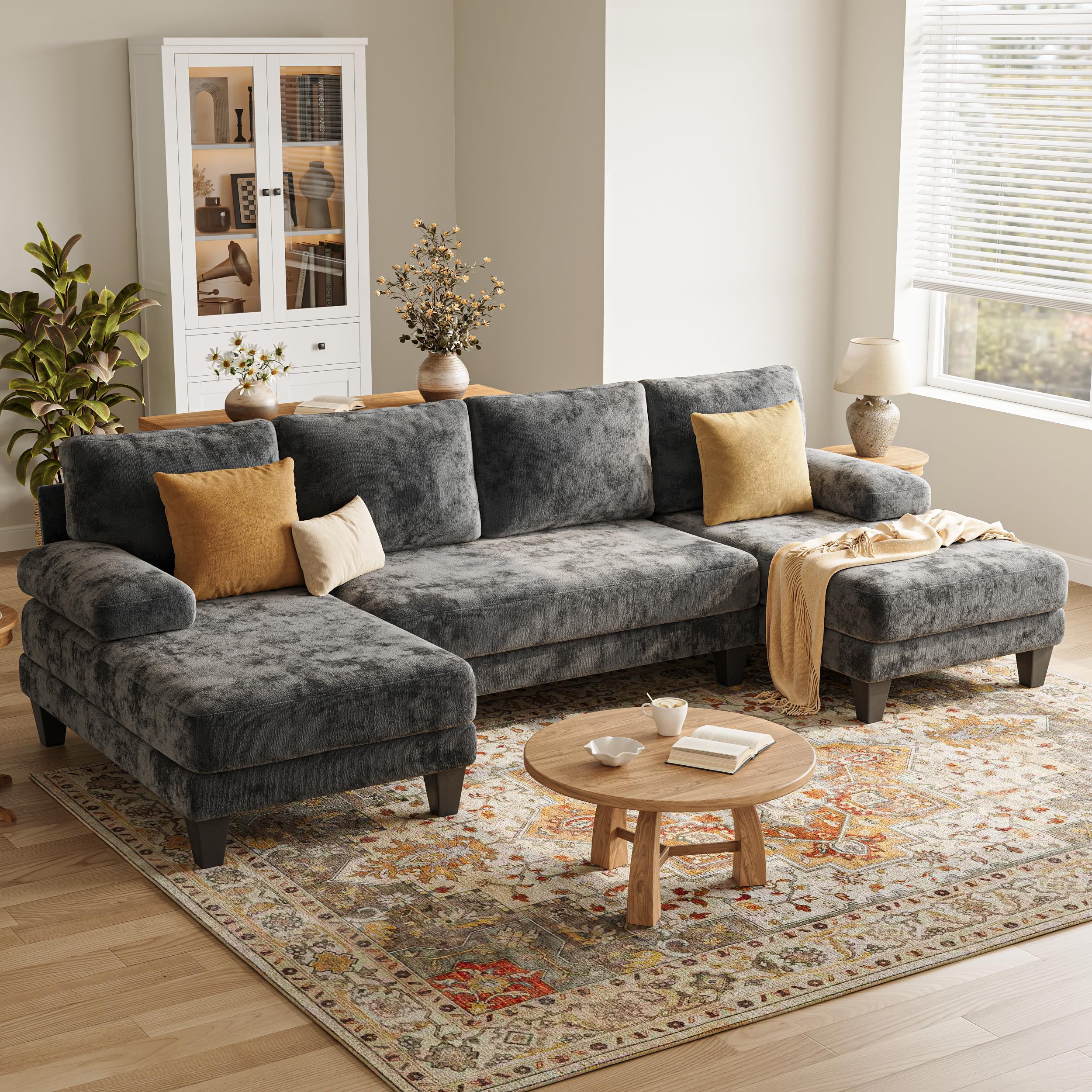 U-Shaped Sectional Sofa with Double Chaise