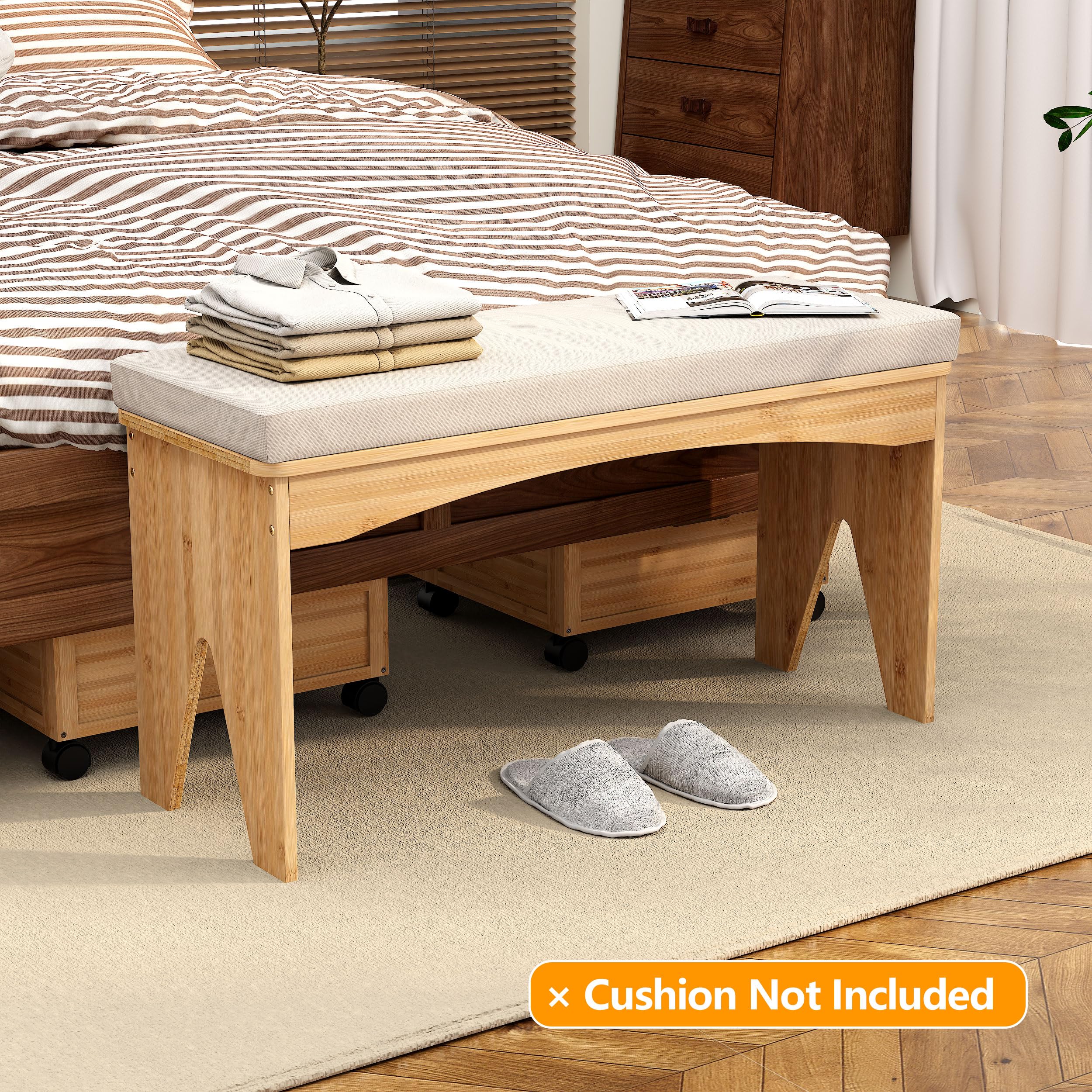 Bamboo Dining Bench – 35.4" Indoor Seat