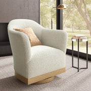 Swivel Barrel Accent Chair – High-Back Armchair with 360° Swivel