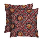 RSH DECOR: Square Throw Pillows Set of 2 | 24” x 24” | All-Weather Spun Fabric | Water and Fade-Resistant | Outdoor Accent Pillows for Patio Furniture | Medlo Sonoma - Made in USA