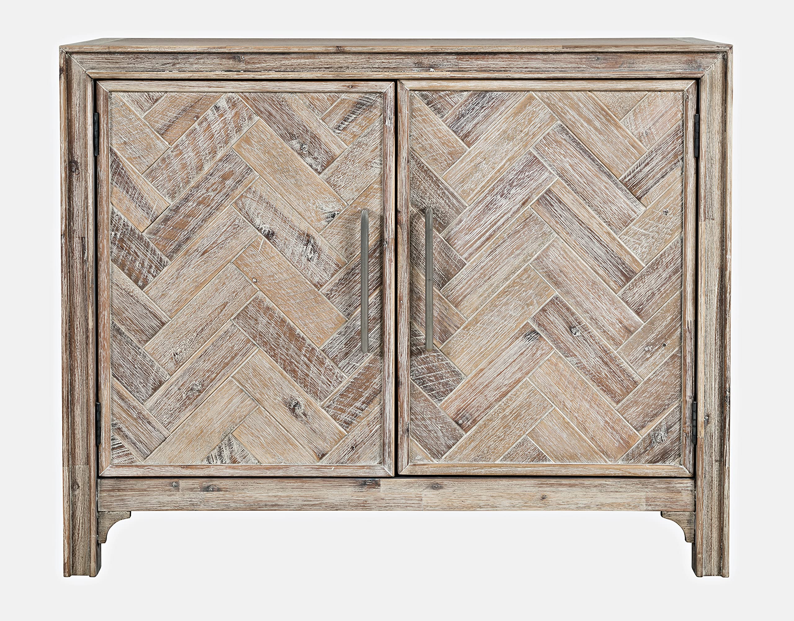 2-Door Accent Chest with Shelves – Grey Wash