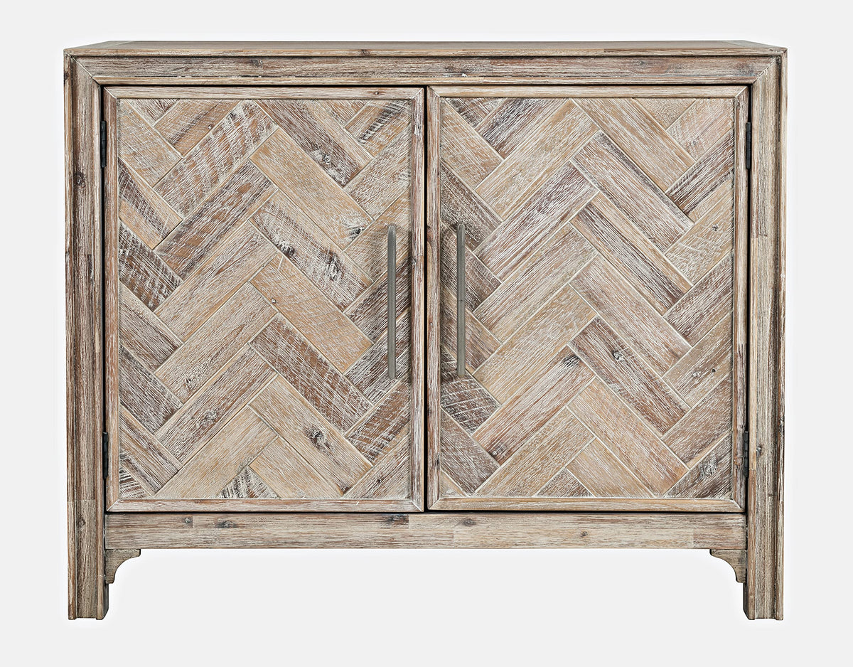 Gray Two-Door Accent Chest