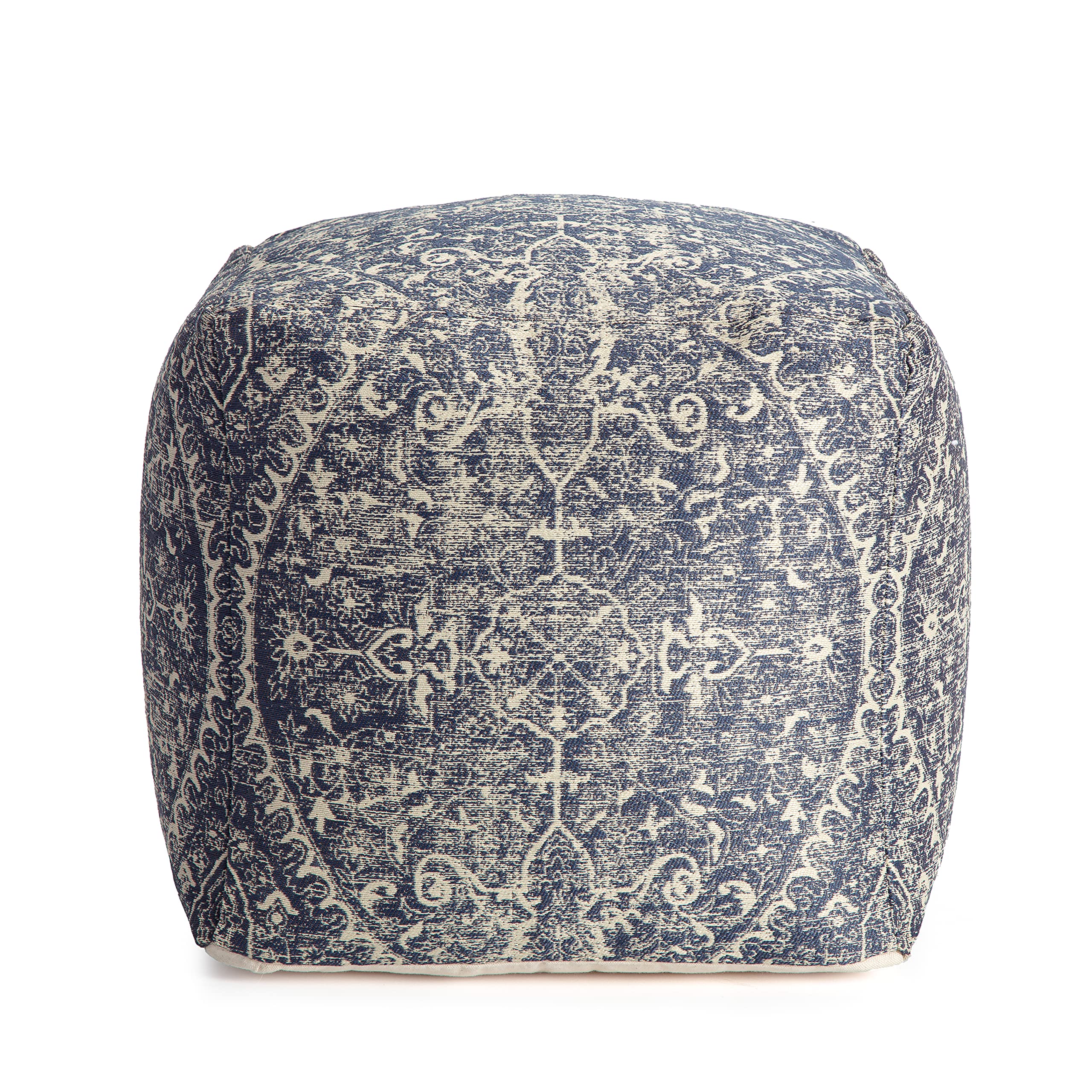 Anji Mountain Pouf Ottoman Foot Rest, Handmade Ottoman Pouf, Comfortable Foot Stool, Decorative Floor Seating for Living Room Decor, Bedroom & Home Décor Accent - Hanalei