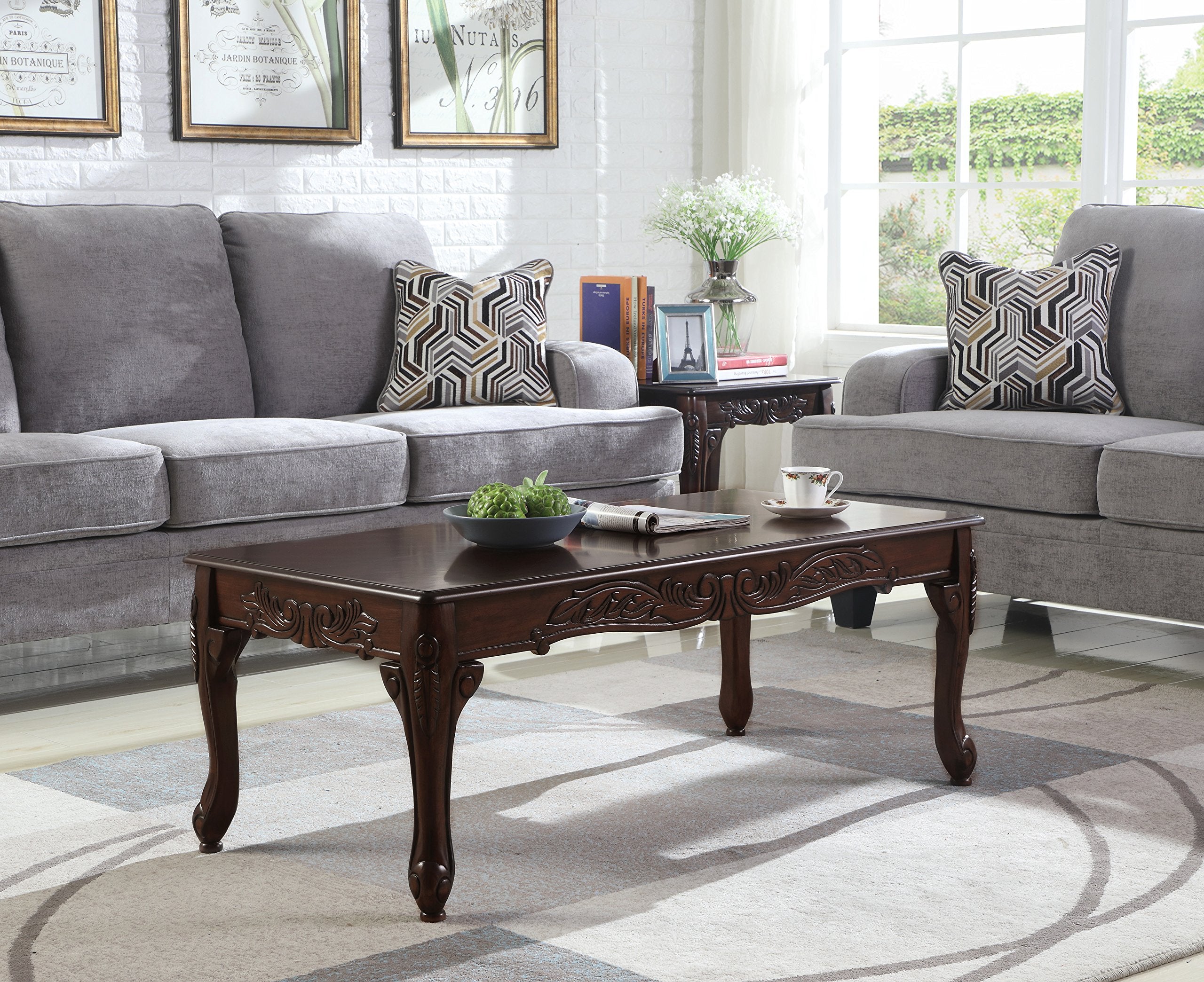 Traditional Ornate Wood Coffee Table
