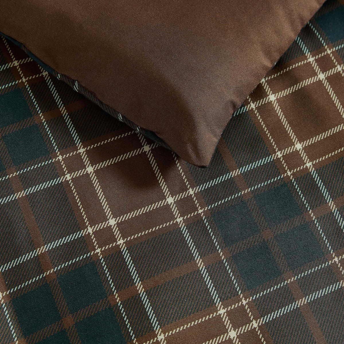 Brown Plaid Full/Queen Comforter Set